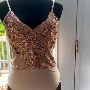 NAANAA Sequin bodysuit 10/L NWOT